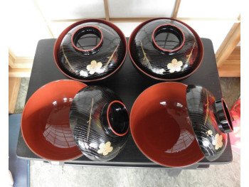 Japansk Suppe Skåle med låg (4 stk.)